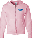 Ford Oval Full Zip Hoodie Pocket Print - Yoga Clothing for You