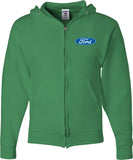 Ford Oval Full Zip Hoodie Pocket Print - Yoga Clothing for You