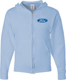 Ford Oval Full Zip Hoodie Pocket Print - Yoga Clothing for You