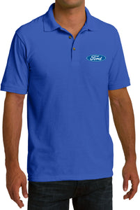 Ford Oval Pique Polo Pocket Print - Yoga Clothing for You