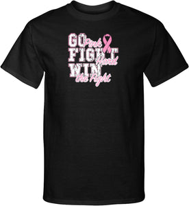 Breast Cancer T-shirt Go Fight Win Tall Tee - Yoga Clothing for You