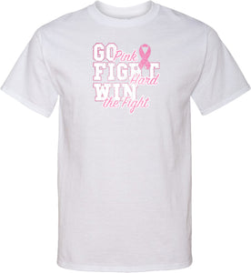 Breast Cancer T-shirt Go Fight Win Tall Tee - Yoga Clothing for You