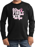 Kids Breast Cancer T-shirt Go Fight Win Youth Long Sleeve - Yoga Clothing for You