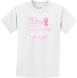 Kids Breast Cancer T-shirt Go Fight Win - Yoga Clothing for You