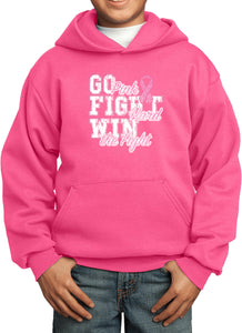 Kids Breast Cancer Hoodie Go Fight Win - Yoga Clothing for You