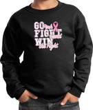 Kids Breast Cancer Sweatshirt Go Fight Win - Yoga Clothing for You