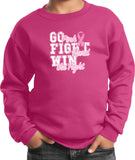 Kids Breast Cancer Sweatshirt Go Fight Win - Yoga Clothing for You