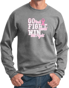 Breast Cancer Sweatshirt Go Fight Win - Yoga Clothing for You