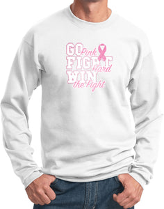 Breast Cancer Sweatshirt Go Fight Win - Yoga Clothing for You