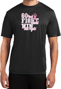 Breast Cancer T-shirt Go Fight Win Moisture Wicking Tee - Yoga Clothing for You