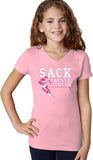 Girls Breast Cancer T-shirt Sack Cancer V-Neck - Yoga Clothing for You