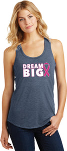 Ladies Breast Cancer Awareness Tank Top Dream Big Racerback - Yoga Clothing for You