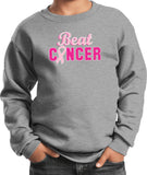 Kids Breast Cancer Sweatshirt Beat Cancer - Yoga Clothing for You