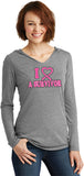 Ladies Breast Cancer T-shirt I Heart a Survivor Tri Blend Hoodie - Yoga Clothing for You