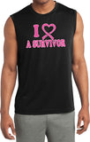 Breast Cancer Shirt I Heart a Survivor Sleeveless Competitor Tee - Yoga Clothing for You