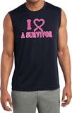 Breast Cancer Shirt I Heart a Survivor Sleeveless Competitor Tee - Yoga Clothing for You