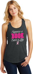 Ladies Breast Cancer Tank Top Save a Life Racerback - Yoga Clothing for You