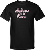 Breast Cancer T-shirt Believe in a Cure Tall Tee - Yoga Clothing for You