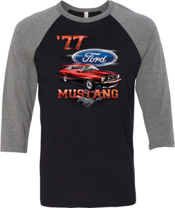 Ford T-shirt 1977 Mustang Raglan - Yoga Clothing for You