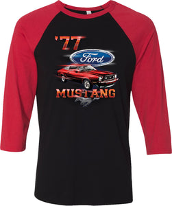 Ford T-shirt 1977 Mustang Raglan - Yoga Clothing for You