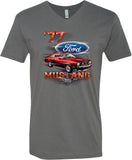 Ford T-shirt 1977 Mustang V-Neck - Yoga Clothing for You