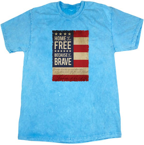 USA Home of the Brave Mineral Washed Tie Dye Shirt - Yoga Clothing for You