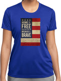 Ladies USA T-shirt Home of the Brave Moisture Wicking Tee - Yoga Clothing for You