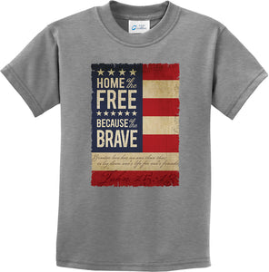 Kids USA T-shirt Home of the Brave Youth Tee - Yoga Clothing for You