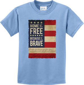 Kids USA T-shirt Home of the Brave Youth Tee - Yoga Clothing for You