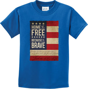 Kids USA T-shirt Home of the Brave Youth Tee - Yoga Clothing for You