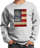 Kids USA Sweatshirt Home of the Brave Youth Sweat Shirt - Yoga Clothing for You