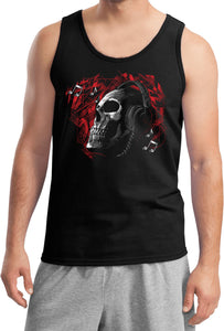 Skull Tank Top Headphones Tanktop - Yoga Clothing for You