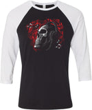 Skull T-shirt Headphones Raglan - Yoga Clothing for You