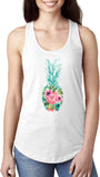 Floral Pineapple Ladies Racerback Tank Top - Yoga Clothing for You