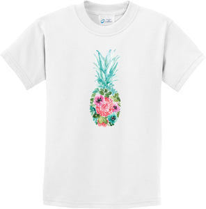 Floral Pineapple Kids T-shirt - Yoga Clothing for You