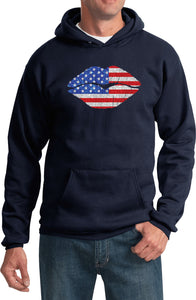 USA Hoodie Patriotic Lips - Yoga Clothing for You