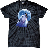 Wolf and Moon T-shirt Call of the Wild Spider Tie Dye Tee - Yoga Clothing for You