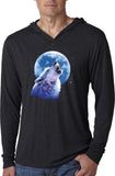 Wolf and Moon T-shirt Call of the Wild Lightweight Hoodie - Yoga Clothing for You