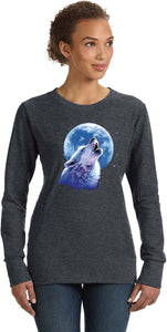 Ladies Wolf and Moon Sweatshirt Call of the Wild - Yoga Clothing for You