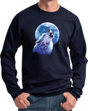 Wolf and Moon Sweatshirt Call of the Wild Pullover - Yoga Clothing for You