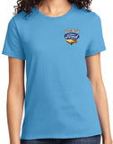 Ladies Ford Mustang T-Shirt Genuine Parts Pocket Print - Yoga Clothing for You