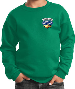 Kids Ford Mustang Sweatshirt Genuine Parts Pocket Print - Yoga Clothing for You