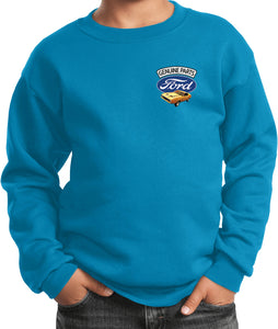 Kids Ford Mustang Sweatshirt Genuine Parts Pocket Print - Yoga Clothing for You