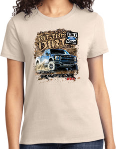 Ladies Ford F-150 T-shirt Hit The Dirt - Yoga Clothing for You