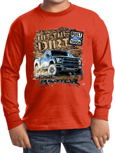 Kids Ford F-150 T-shirt Hit The Dirt Youth Long Sleeve - Yoga Clothing for You