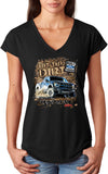 Ladies Ford F-150 T-shirt Hit The Dirt Triblend V-Neck - Yoga Clothing for You