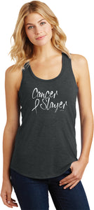 Cancer Awareness Cancer Slayer Tri Blend Racerback Tank Top - Yoga Clothing for You