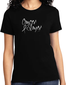 Cancer Awareness Cancer Slayer Ladies Shirt - Yoga Clothing for You