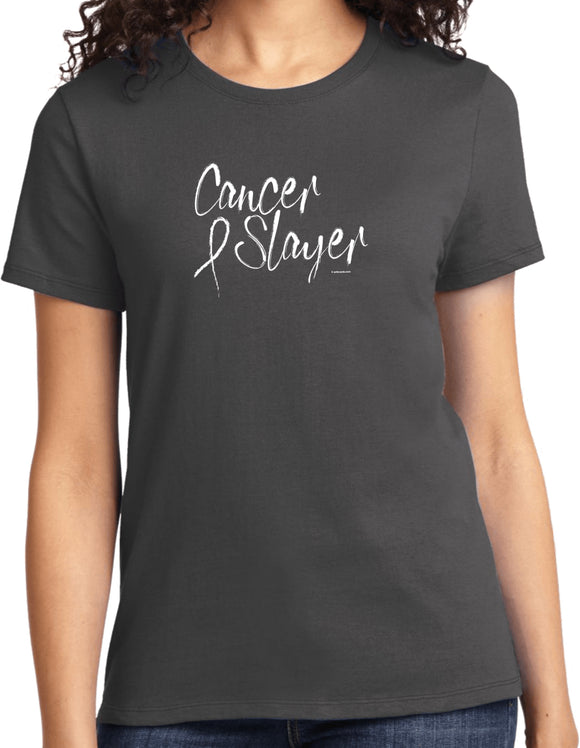 Cancer Awareness Cancer Slayer Ladies Shirt - Yoga Clothing for You