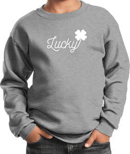 St Patricks Day Lucky Kids Sweatshirt - Yoga Clothing for You